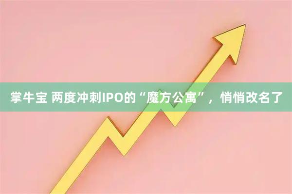 掌牛宝 两度冲刺IPO的“魔方公寓”，悄悄改名了